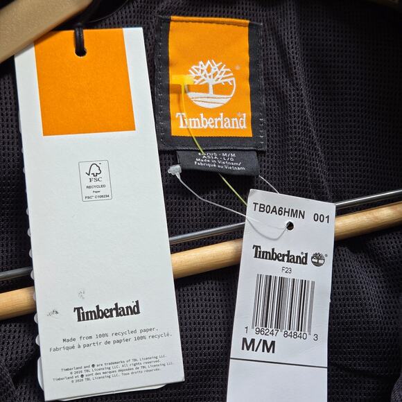 Timberland NWT Fleece Sherpa high neck full zip jacket Medium black - Picture 4 of 17